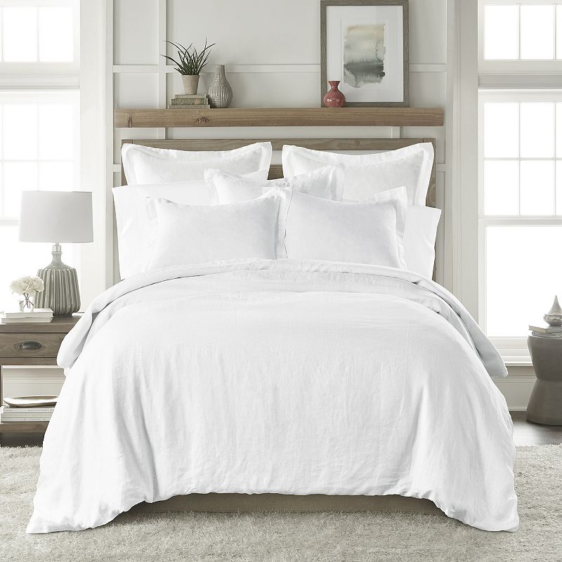 Levtex Home - 100% Linen - King Sham - Washed Linen in White - Sham Size (36 x 20in.)
