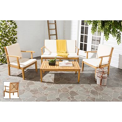 Safavieh Del Mar Indoor / Outdoor Loveseat, Chair & Coffee Table 4-piece Set 