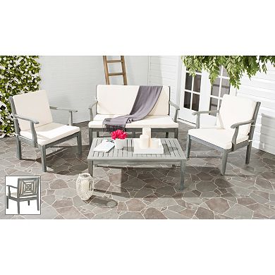 Safavieh Del Mar Indoor / Outdoor Loveseat, Chair & Coffee Table 4-piece Set