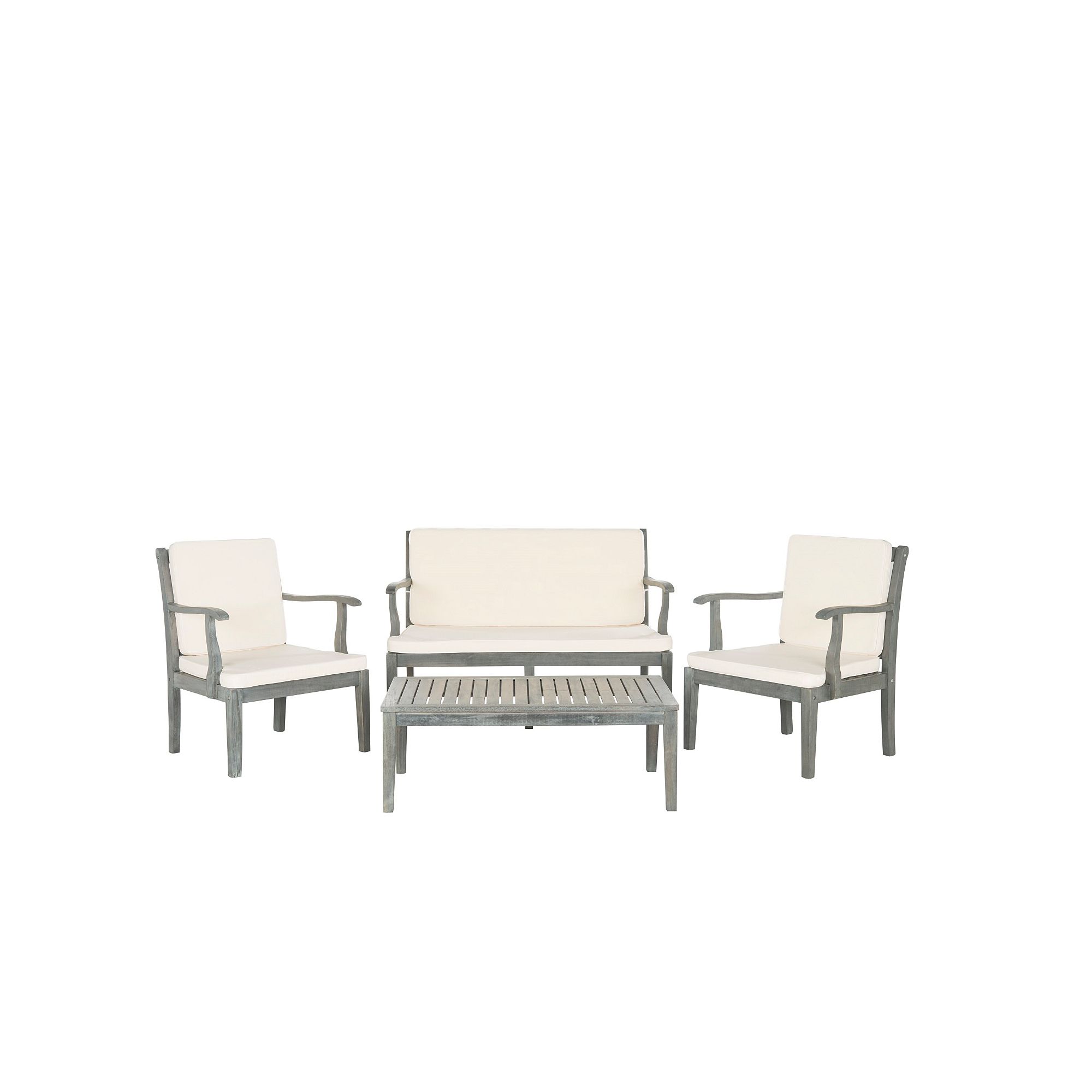 Safavieh Del Mar Indoor / Outdoor Loveseat, Chair & Coffee Table 4-piece Se