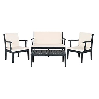 Safavieh Del Mar Indoor / Outdoor Loveseat, Chair & Coffee Table 4 pc Set
