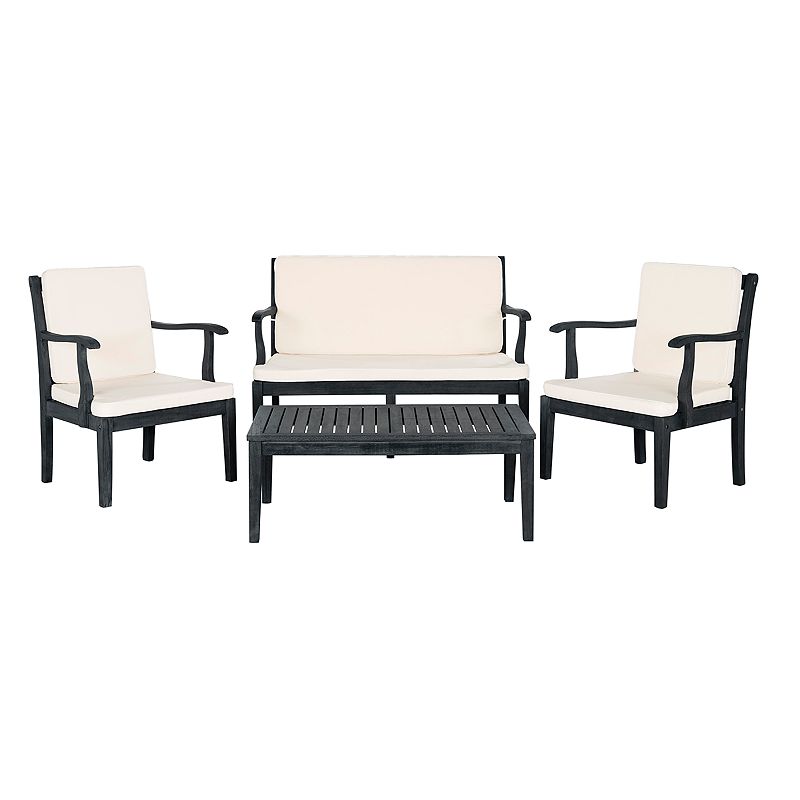 Safavieh Del Mar Indoor / Outdoor Loveseat, Chair & Coffee Table 4-piece Se