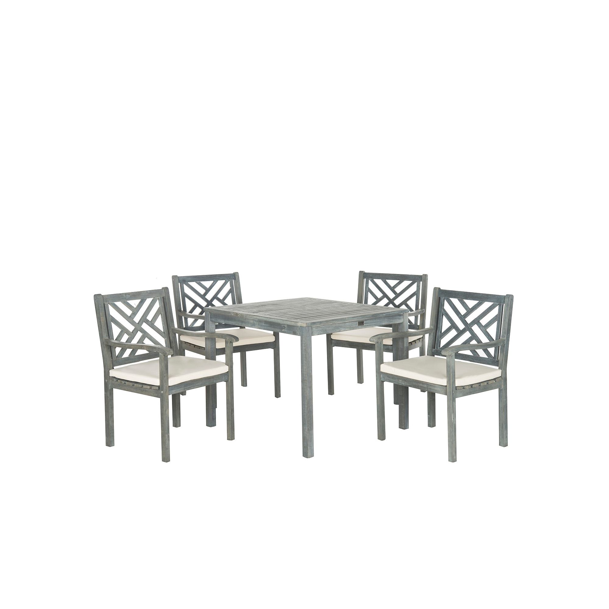 Safavieh Bradbury Indoor / Outdoor Dining Table & Chair 5-piece Set, Ash Gr