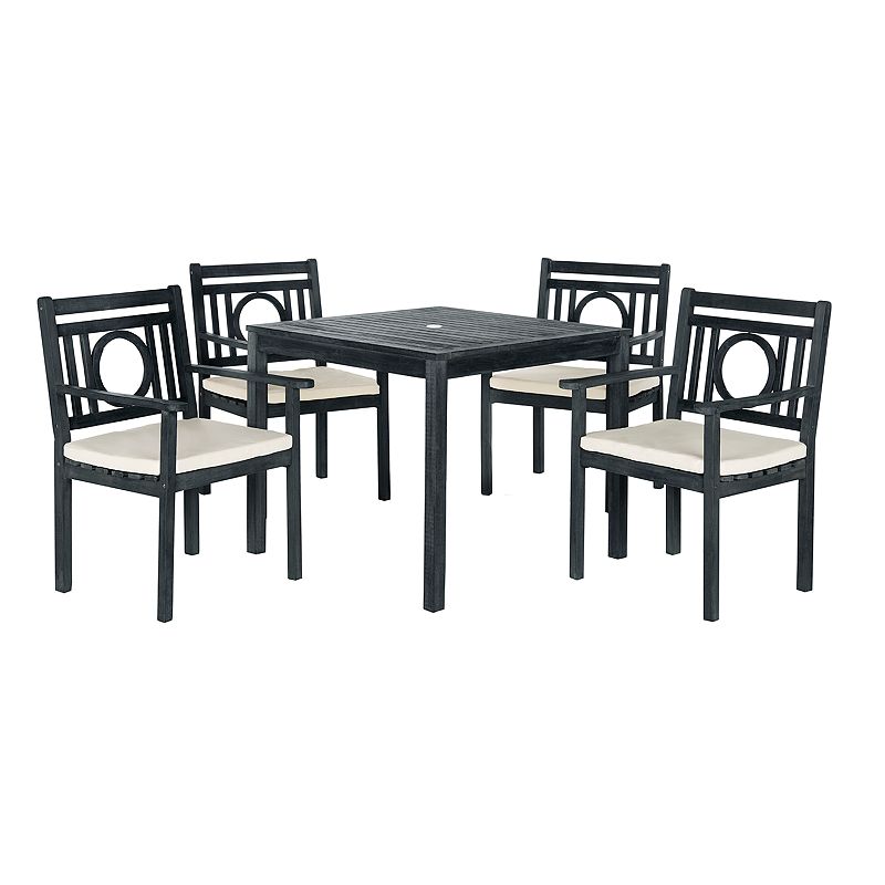 Safavieh Montclair Indoor / Outdoor Dining Table & Chair 5-piece Set, Dark 