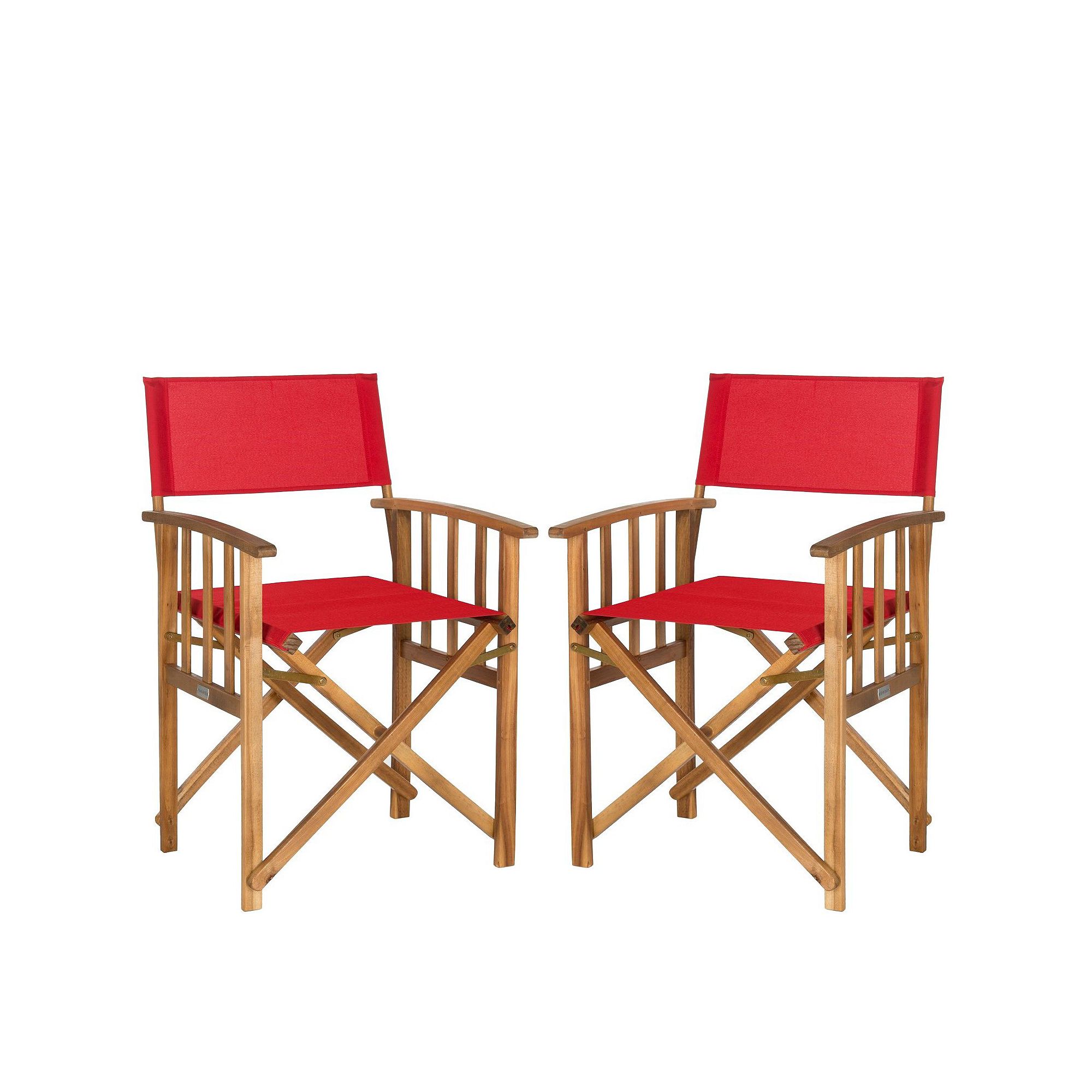 Safavieh 2-piece Laguna Director Chair Set, Brown Red