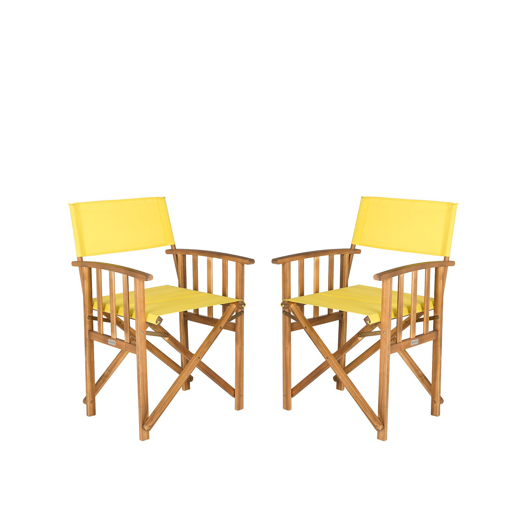 Safavieh 2-piece Laguna Director Chair Set, Teak Yellow