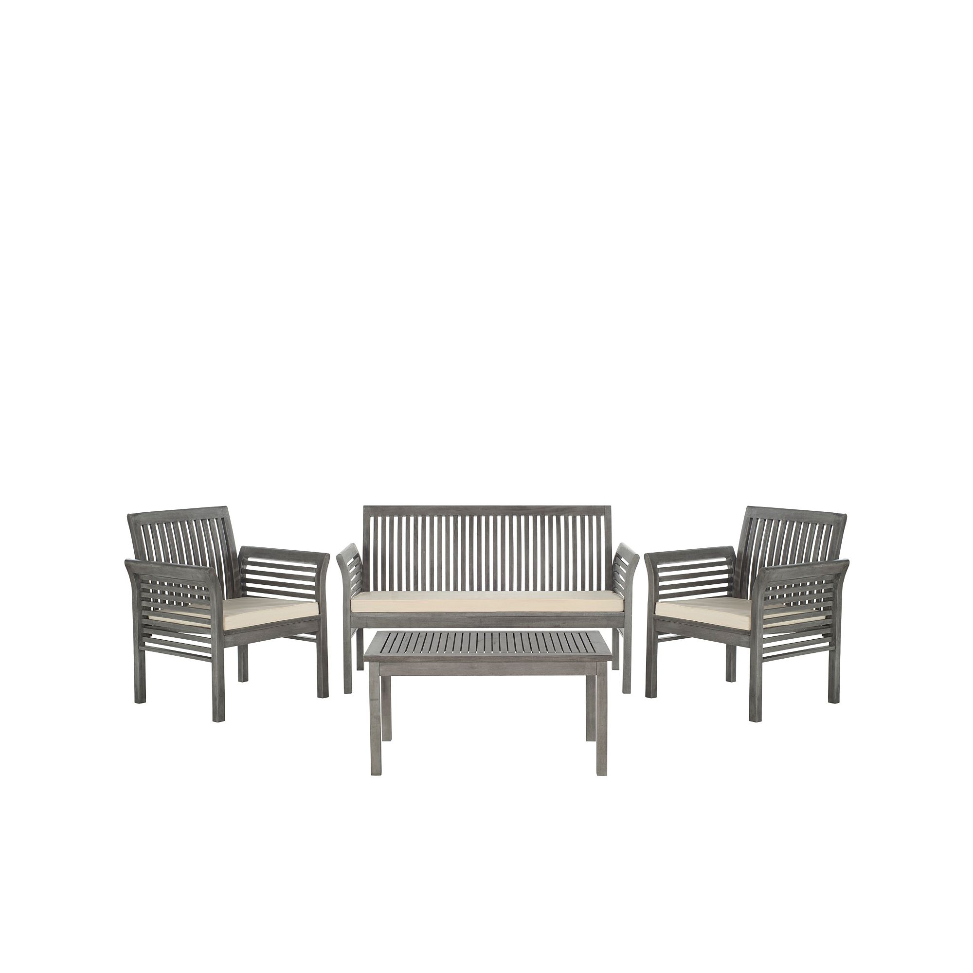 Safavieh Carson 4-piece Outdoor Set, Gray Beige