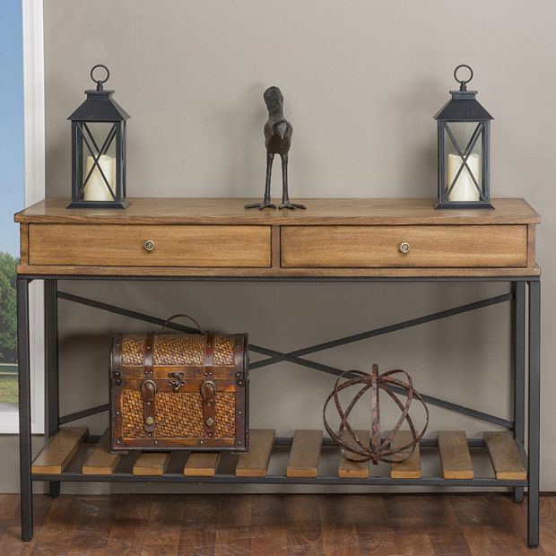 Baxton Studio Newcastle Crisscross Console Table