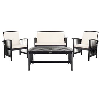 Safavieh Rocklin Outdoor Loveseat, Chair & Coffee Table 4 pc Set