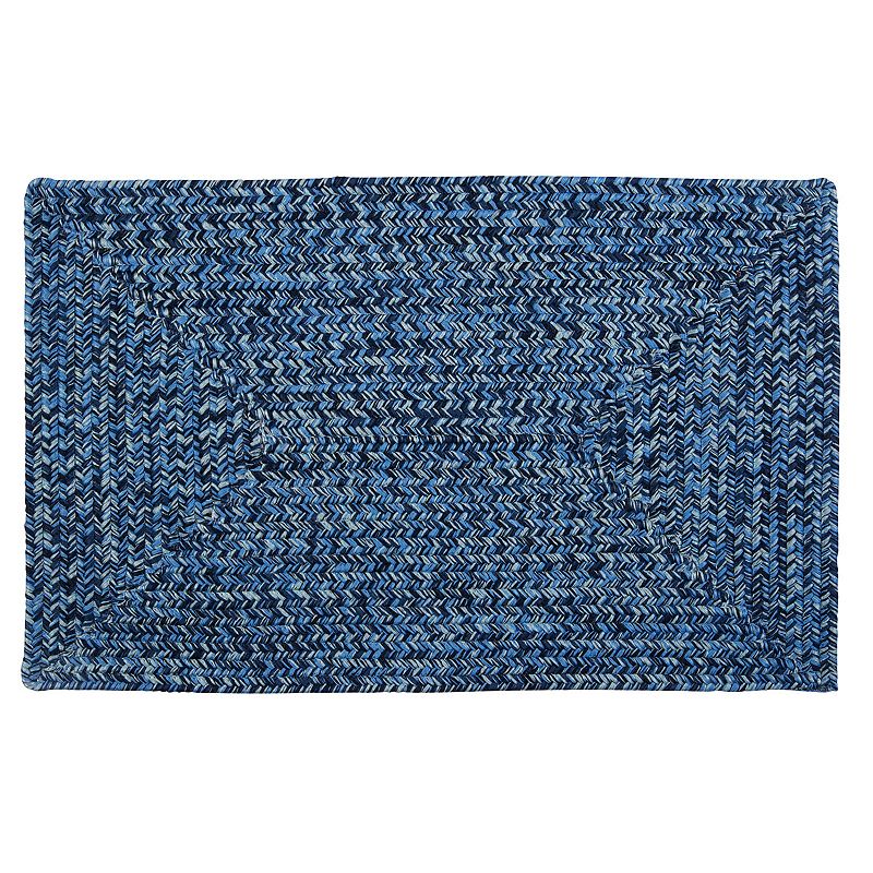 Colonial Mills Antigua Braided Reversible Indoor Outdoor Rug, Blue, 2X6 Ft