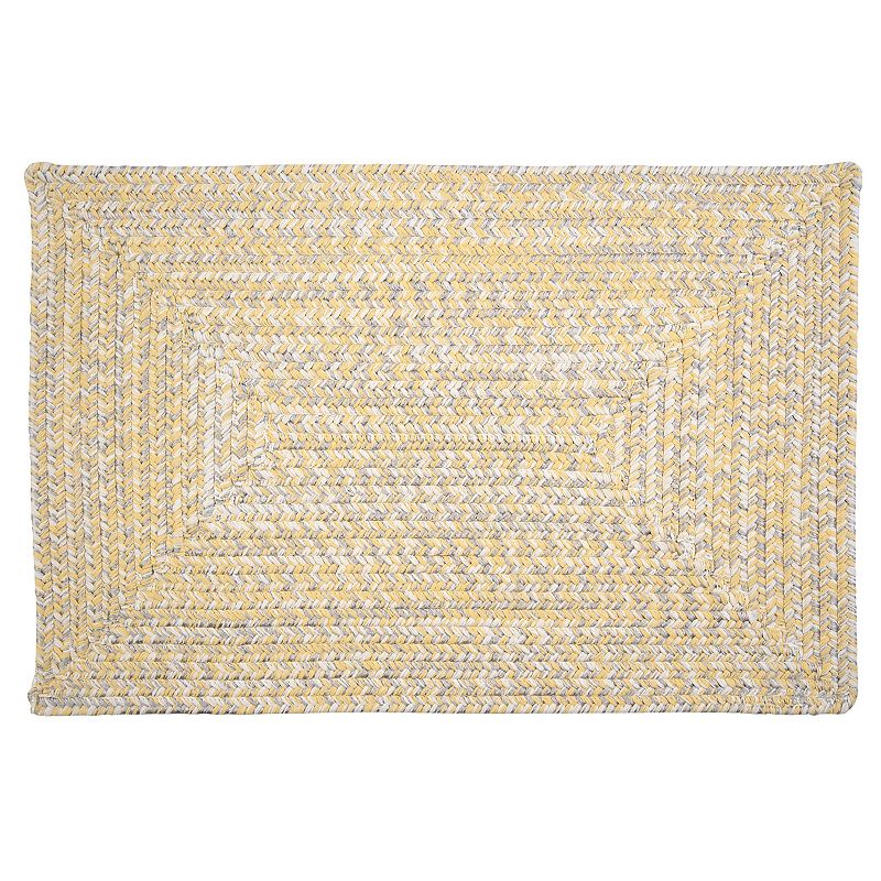 Colonial Mills Antigua Braided Reversible Indoor Outdoor Rug, Yellow, 8Ft Sq