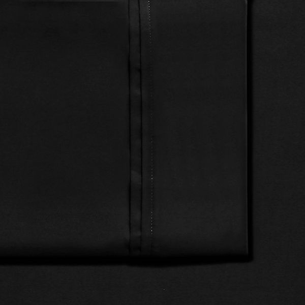 Twin XL Tribeca Living Extra Deep Pocket Microfiber Solid Sheet Set Black