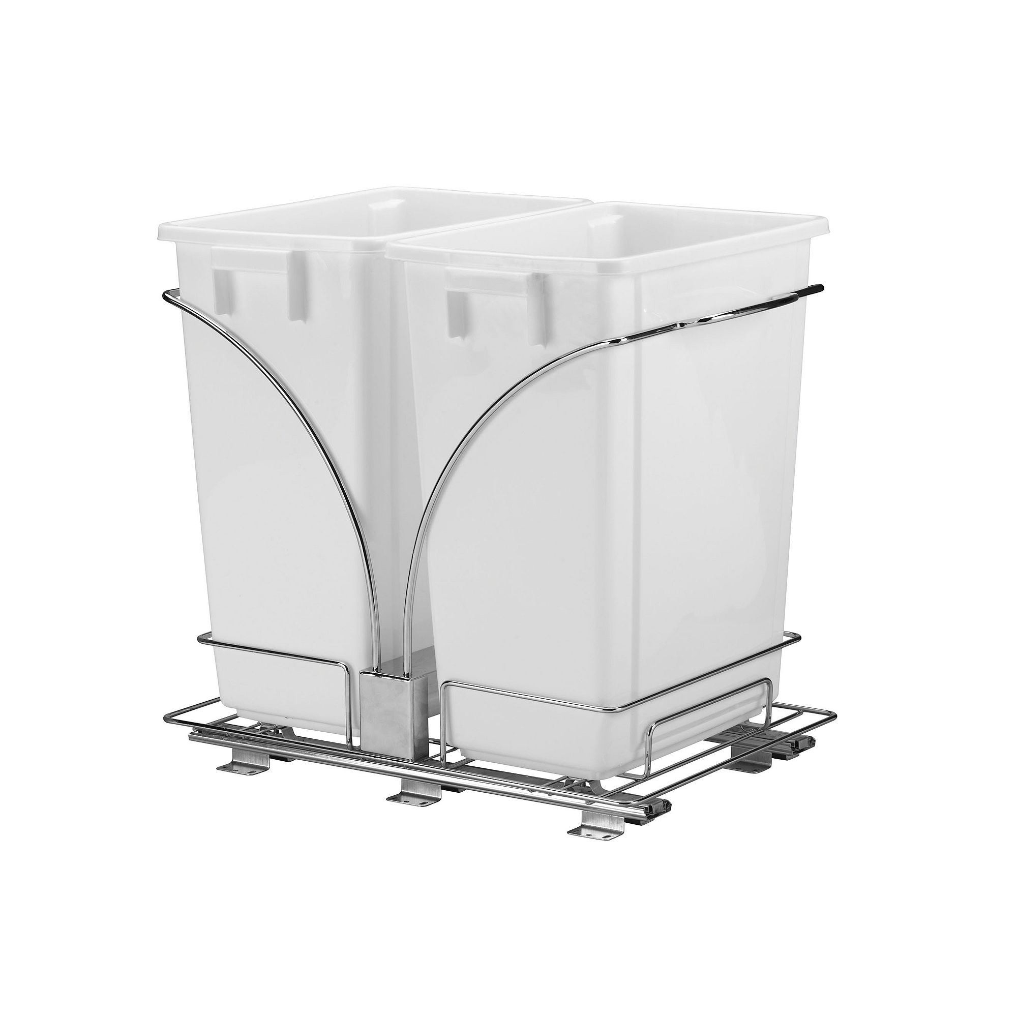 Glidez 3-pc. Under-Cabinet Roll-Out Caddy & 9-Gallon Trash Can Set, Gray