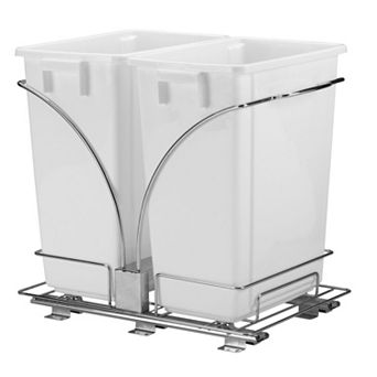 Glidez 3 pc Under-Cabinet Roll-Out Caddy & 9-Gallon Trash Can Set