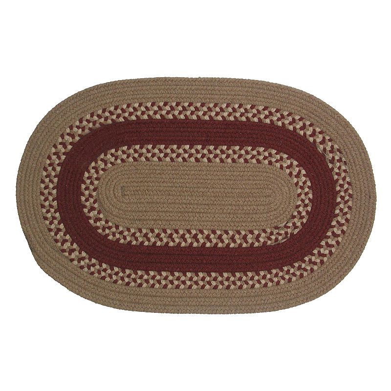Colonial Mills Barrington Band Reversible Rug, Brown, 2X7FT OVAL