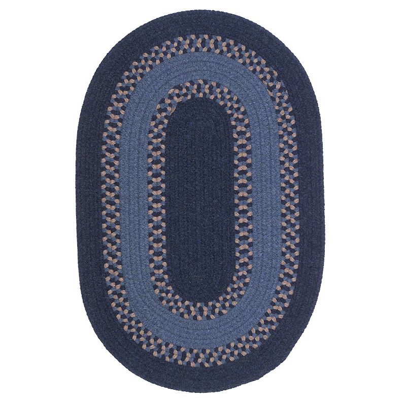 Colonial Mills Barrington Band Reversible Rug, Blue, 5Ft Rnd