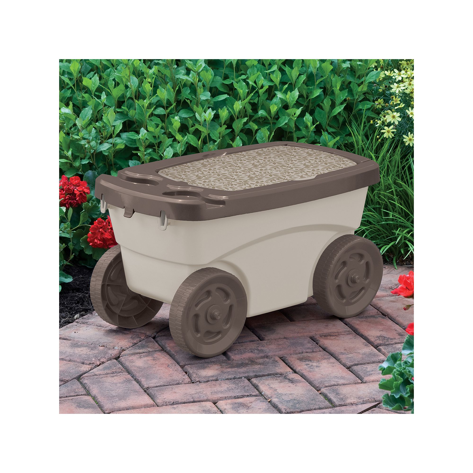 Suncast Garden Scooter, White