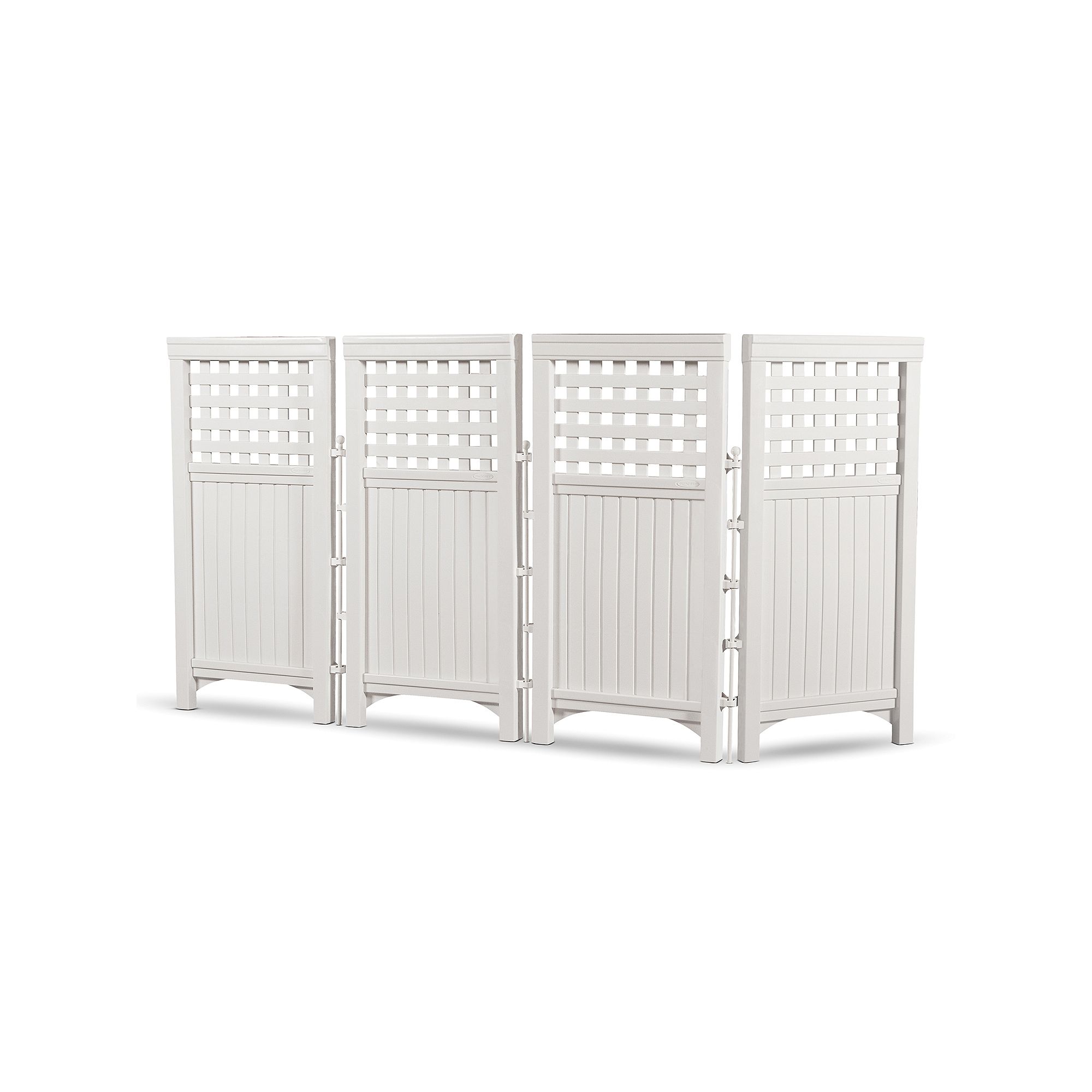 Suncast 4-piece 2 x 3.5 Lattice Outdoor Screen Enclosure Set, White