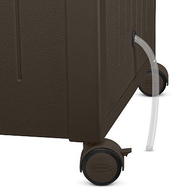 Suncast 77-Quart Wheeled Outdoor Wicker Cabinet Cooler