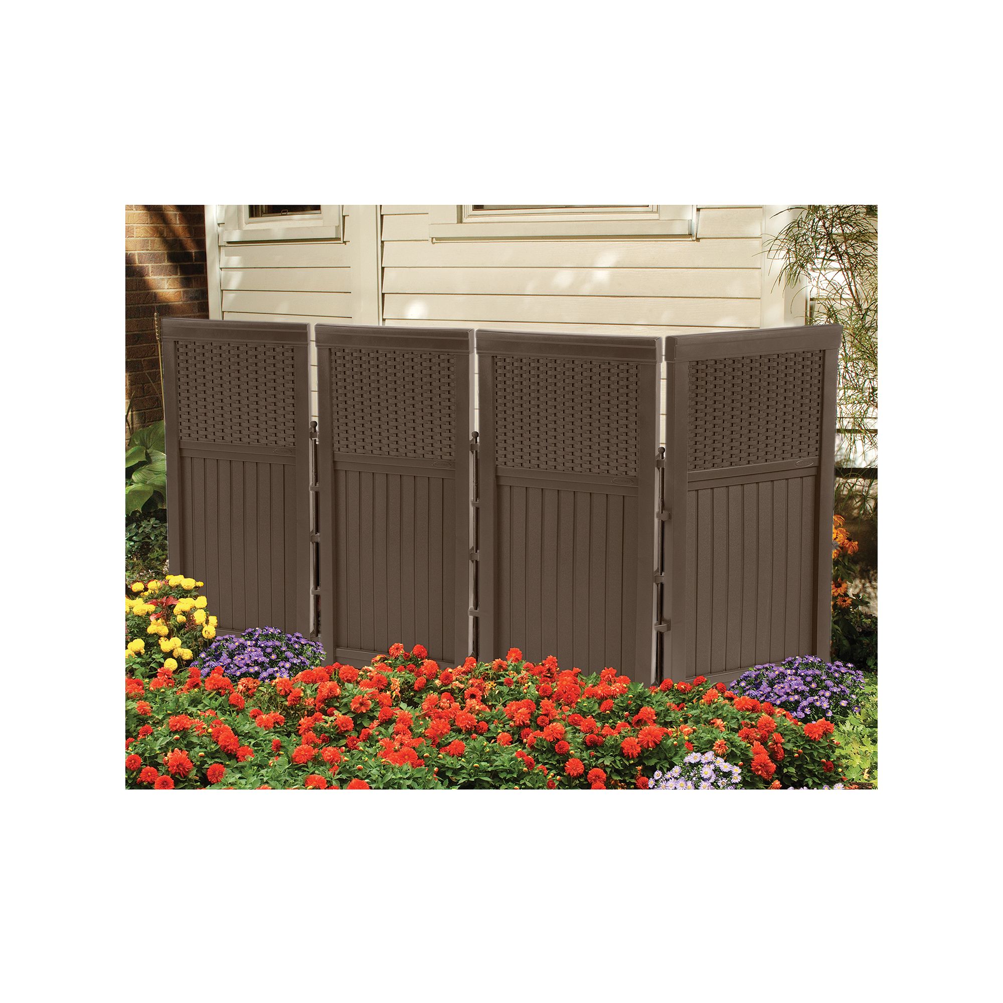 Suncast 4-piece 2 x 3.5 Outdoor Screen Enclosure Set, Brown