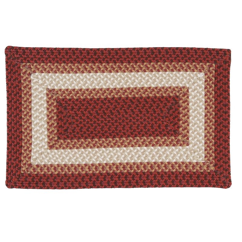 Cayman Isle Braided Reversible Indoor Outdoor Rug, Red, 7Ft Sq
