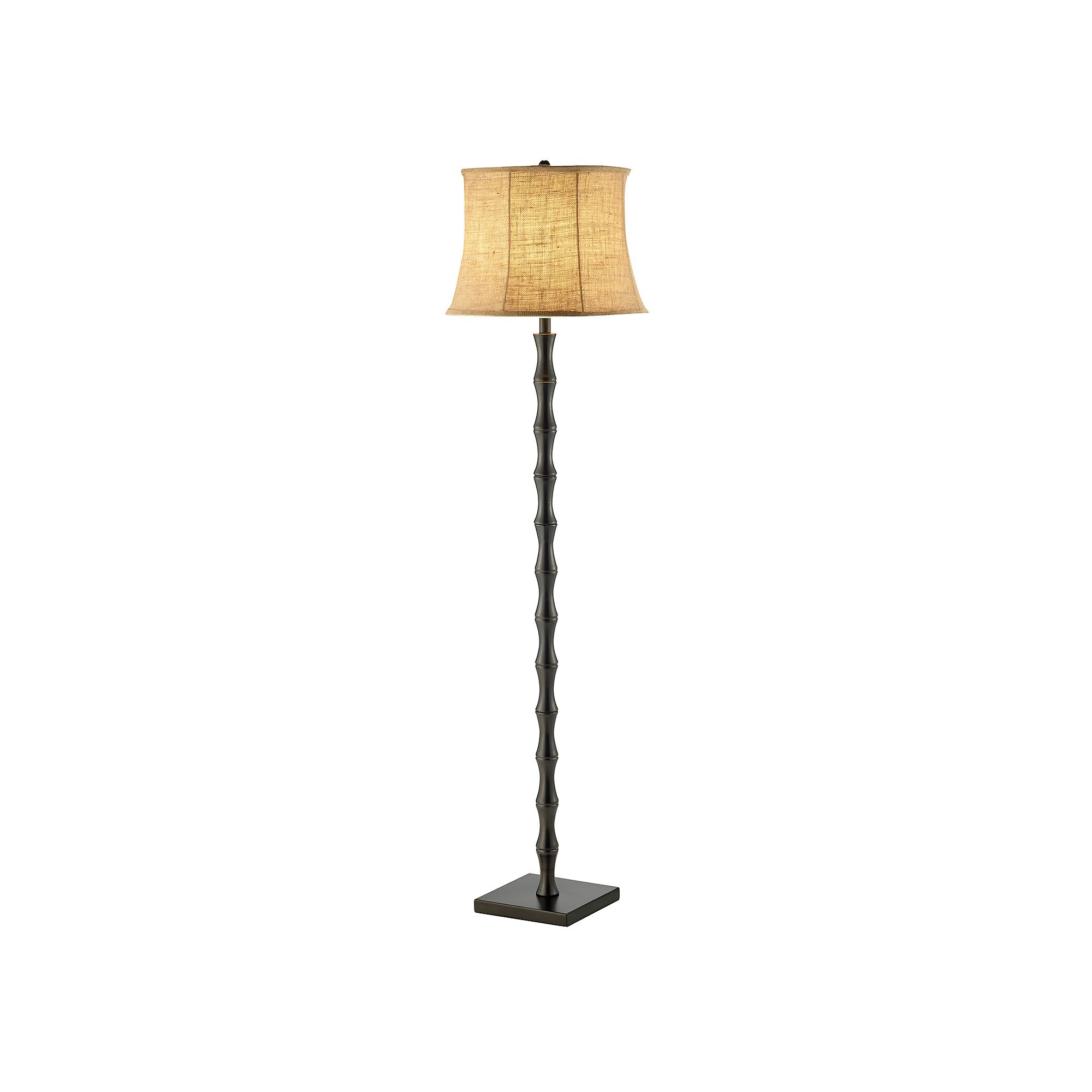 Adesso Stratton Floor Lamp, Painted Black Metal