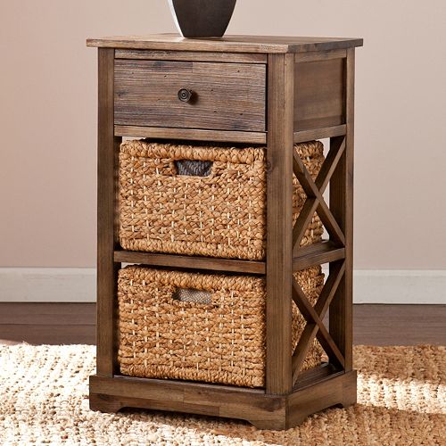 Kivlen 2-Basket Storage End Table