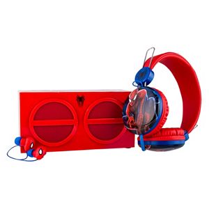 Marvel Spider-Man 3-Piece Stereo Speaker & Headphone Set by Sakar