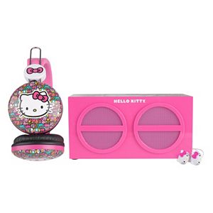 Hello Kitty® 3-Piece Stereo Speaker & Headphone Set by Sakar