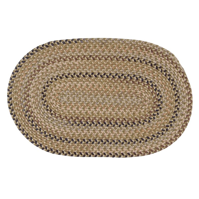 Colonial Mills Coral Gables Braided Reversible Rug, Green, 5X7FT OVAL