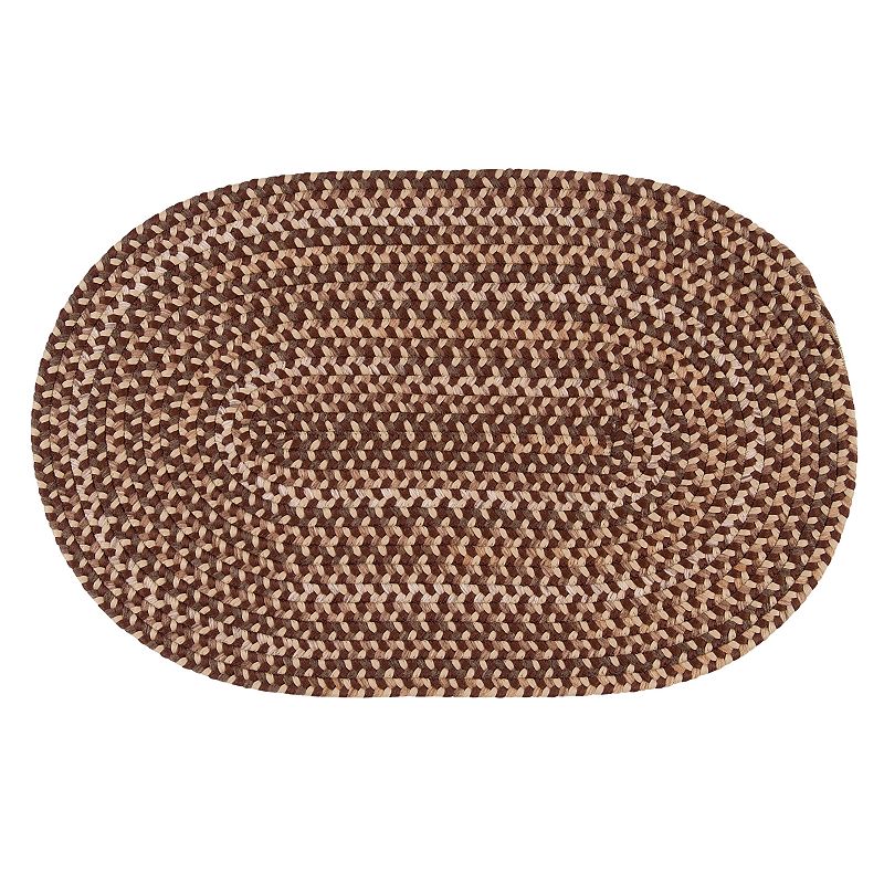 Colonial Mills Coral Gables Braided Reversible Rug, Brown, 5Ft Rnd