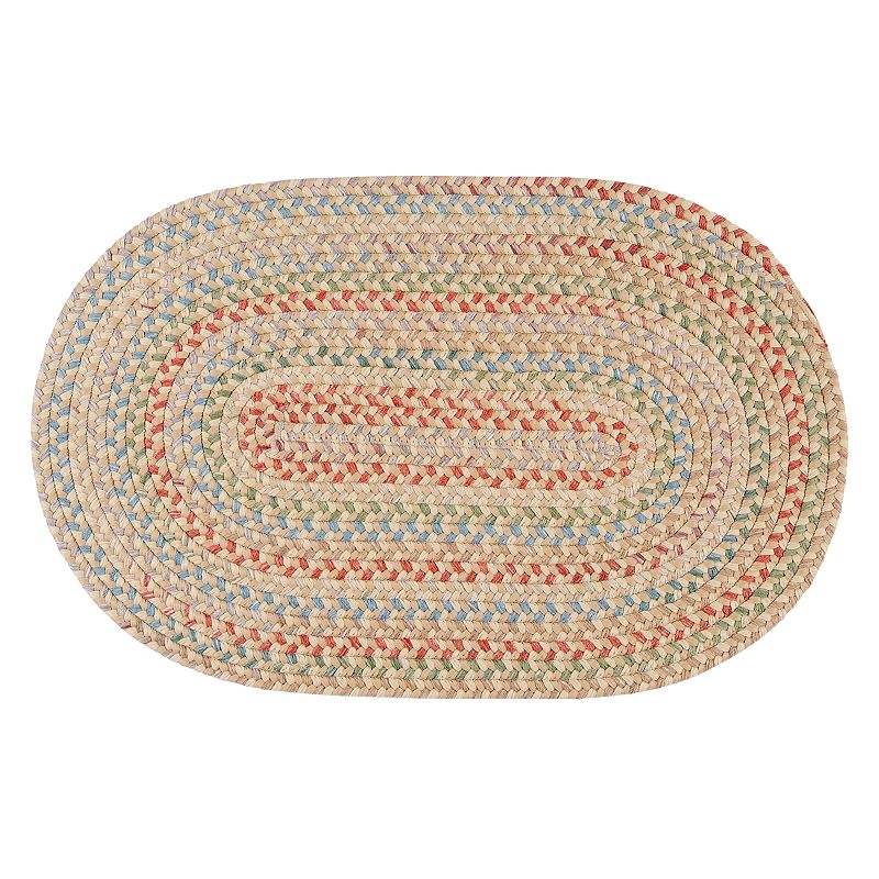 Colonial Mills Coral Gables Braided Reversible Rug, Beig/Green, 5Ft Rnd