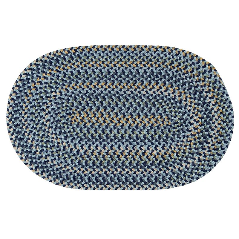 Colonial Mills Coral Gables Braided Reversible Rug, Blue, 5Ft Rnd