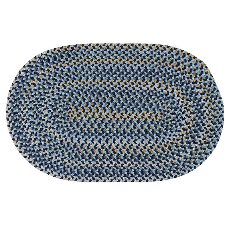 Colonial Mills Coral Gables Braided Reversible Rug, Blue, 5Ft Rnd