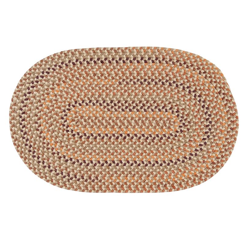 Colonial Mills Coral Gables Braided Reversible Rug, Orange, 9X12FT OVL
