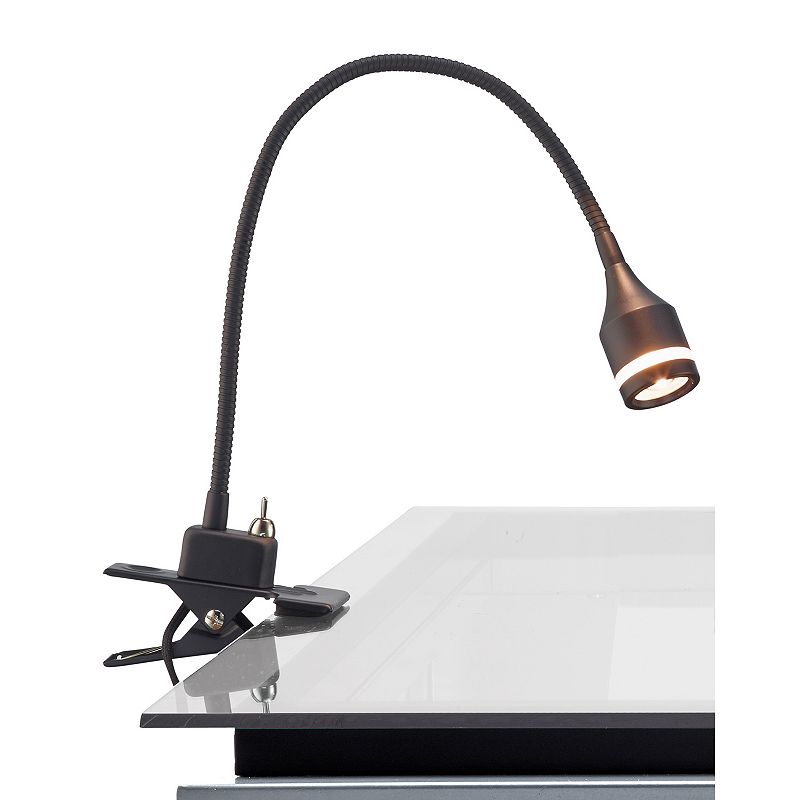 Adesso Prospect LED Clip Desk Lamp, Black