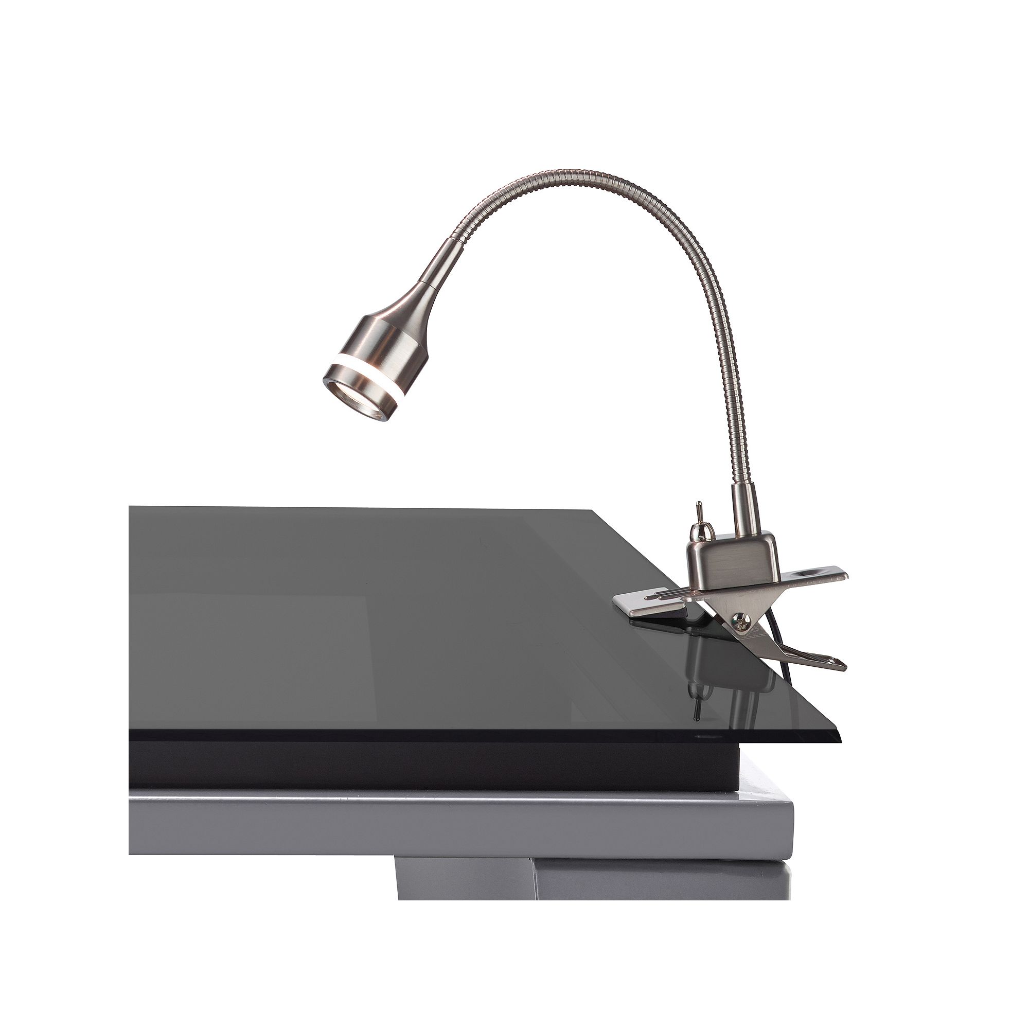Adesso Prospect LED Clip Desk Lamp, Brushed Silver