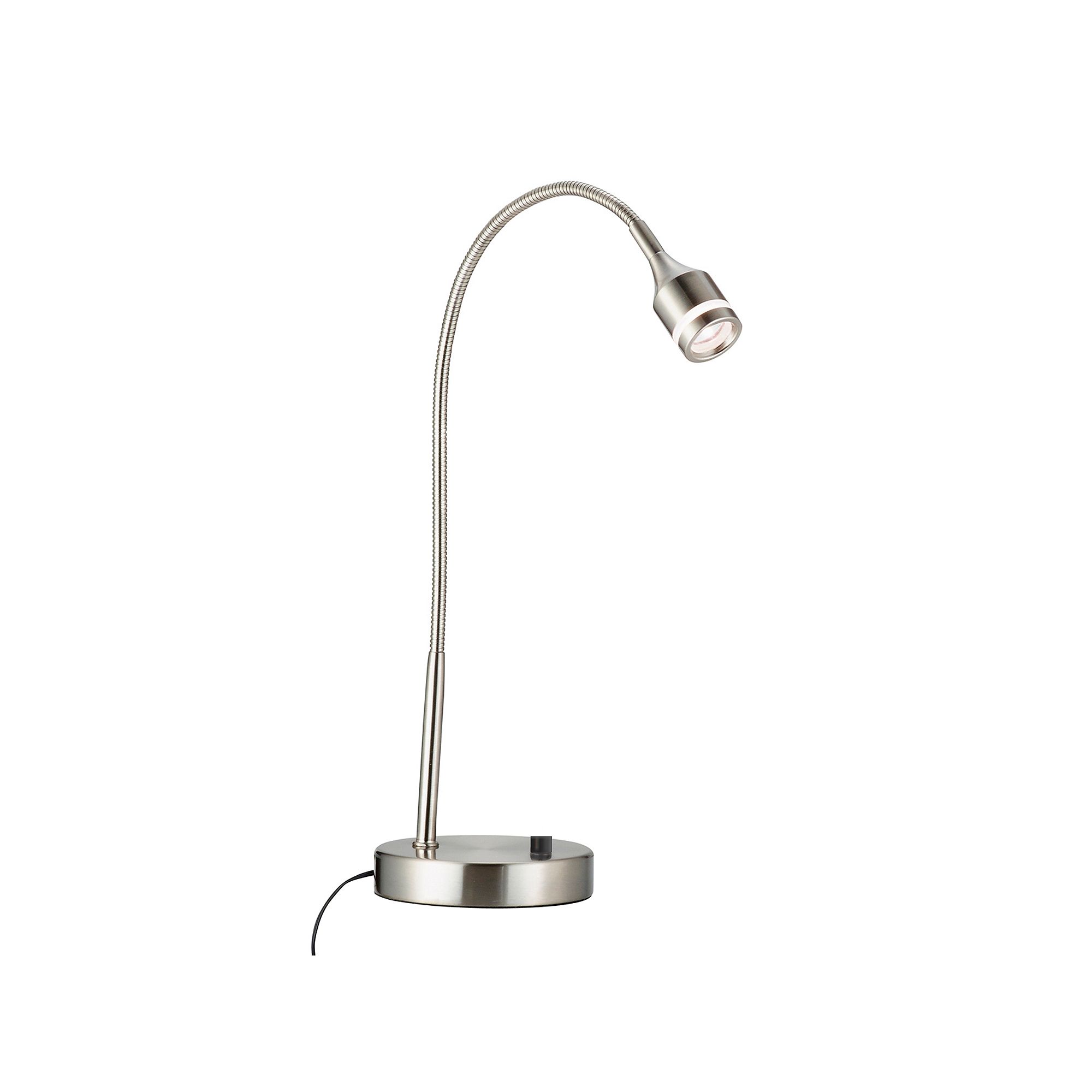 Adesso Prospect Brushed Steel LED Desk Lamp, Brushed Silver