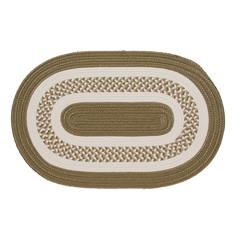 Colonial Mills Fenway Reversible Indoor Outdoor Rug, Green, 2X7FT OVAL