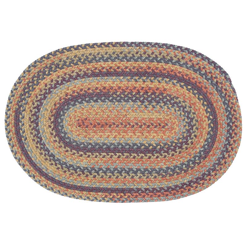 Colonial Mills Huntington Braided Reversible Wool Rug, Yellow, 8X10FT OVL