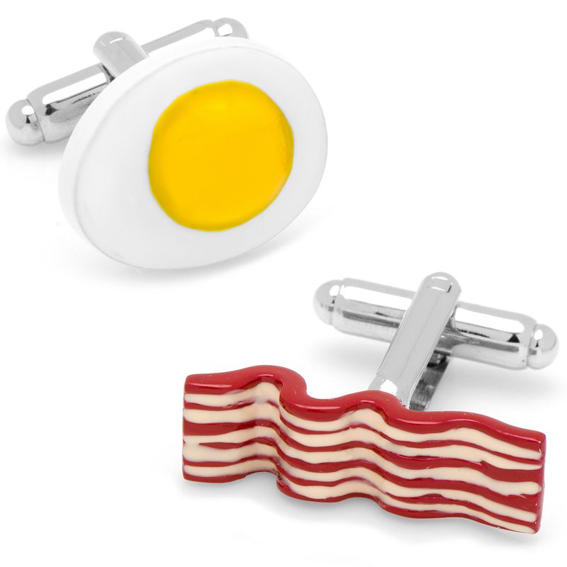 Bacon & Eggs Cuff Links, Multicolor