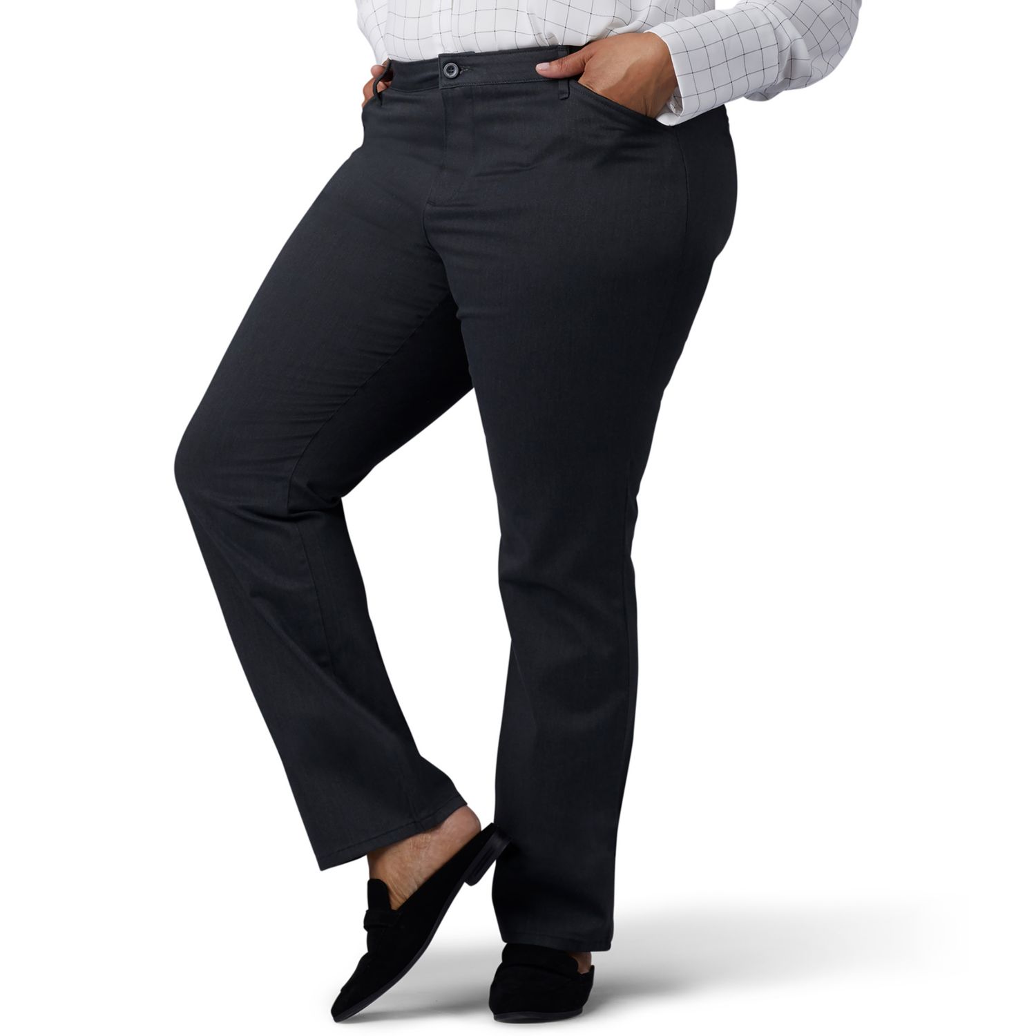 Image for Lee Plus Size Relaxed Fit Straight-Leg Pants at Kohl's.