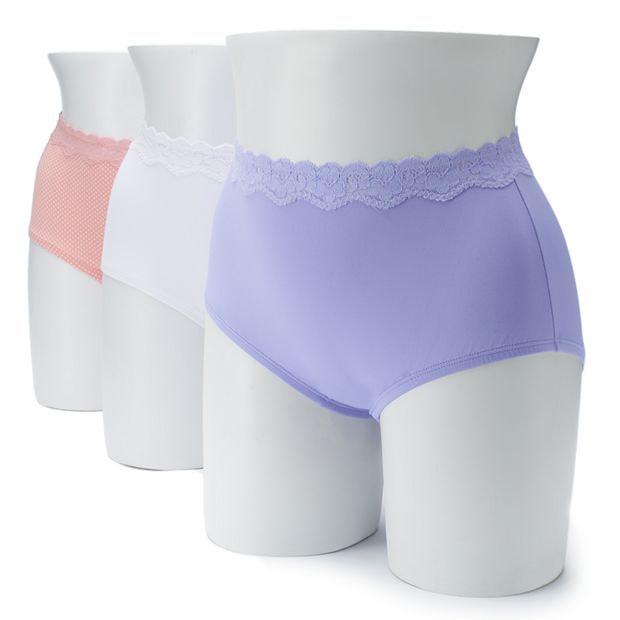 Olga Womens Without A Stitch Microfiber Brief 3-Pack Style-23173J
