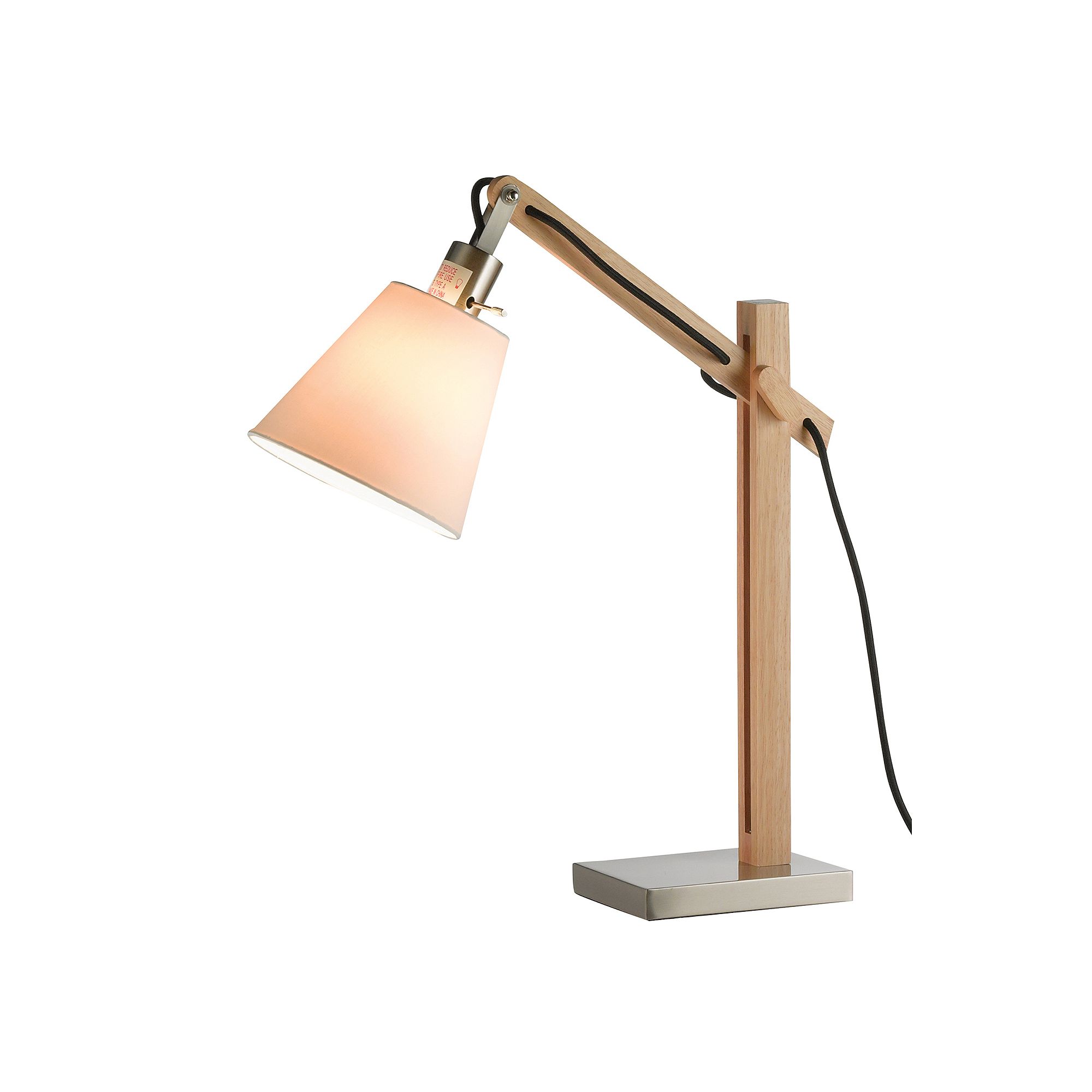 Adesso Walden Table Lamp, Natural Wood