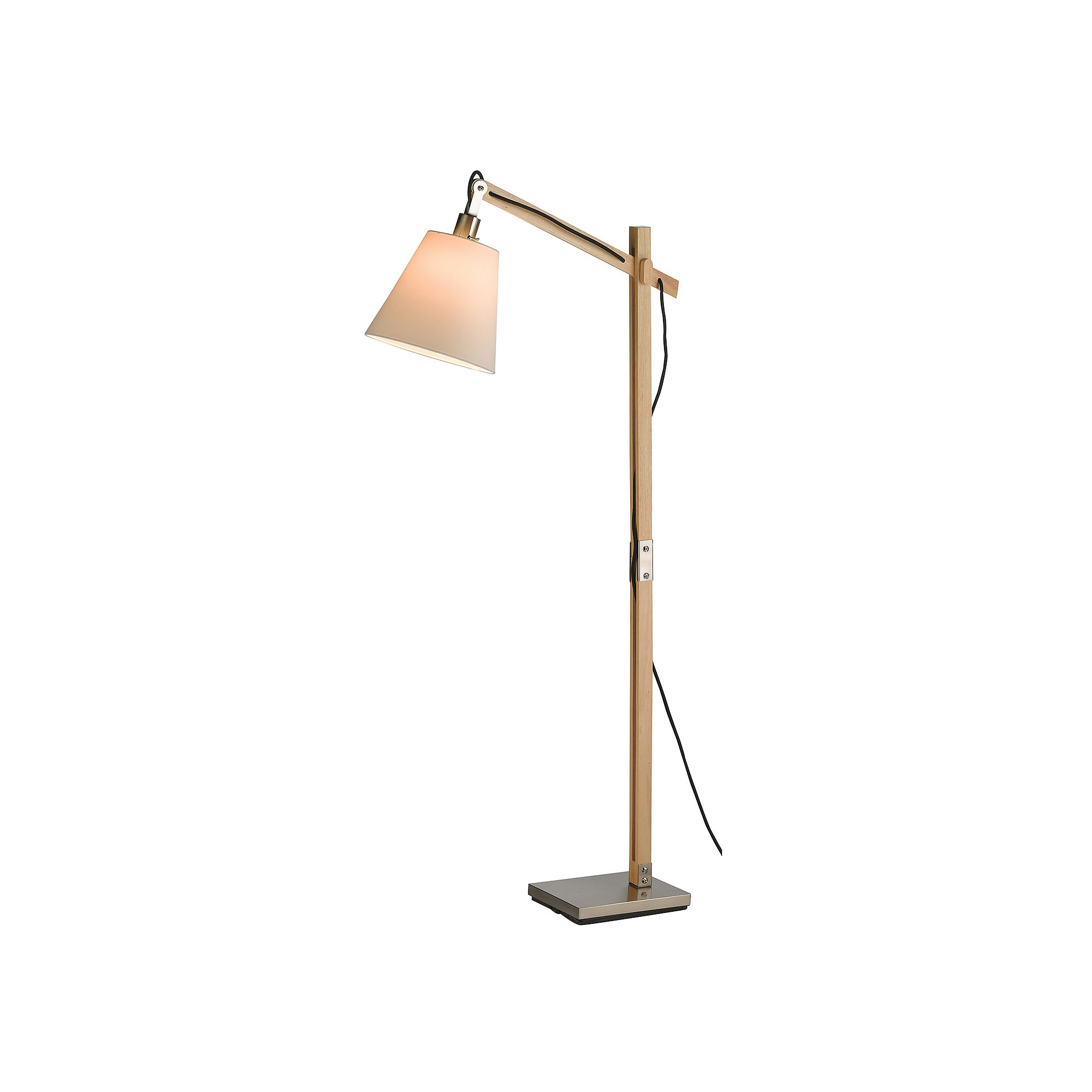 Adesso Walden Floor Lamp, Natural Wood