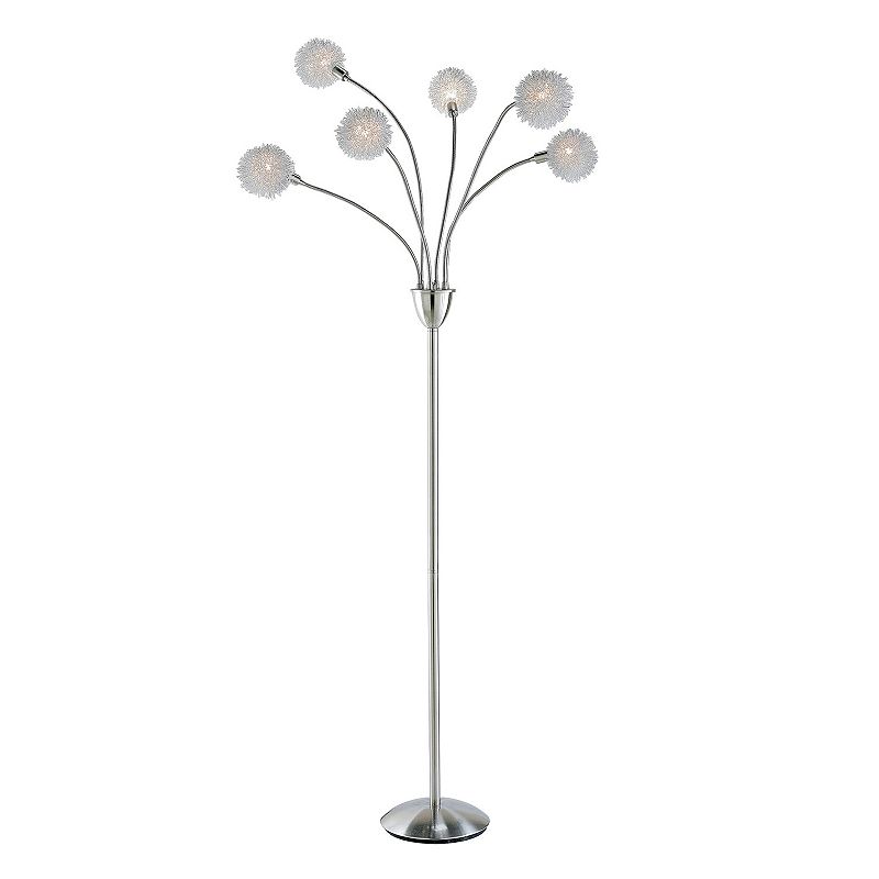 Adesso Pom Pom LED Floor Lamp, Grey