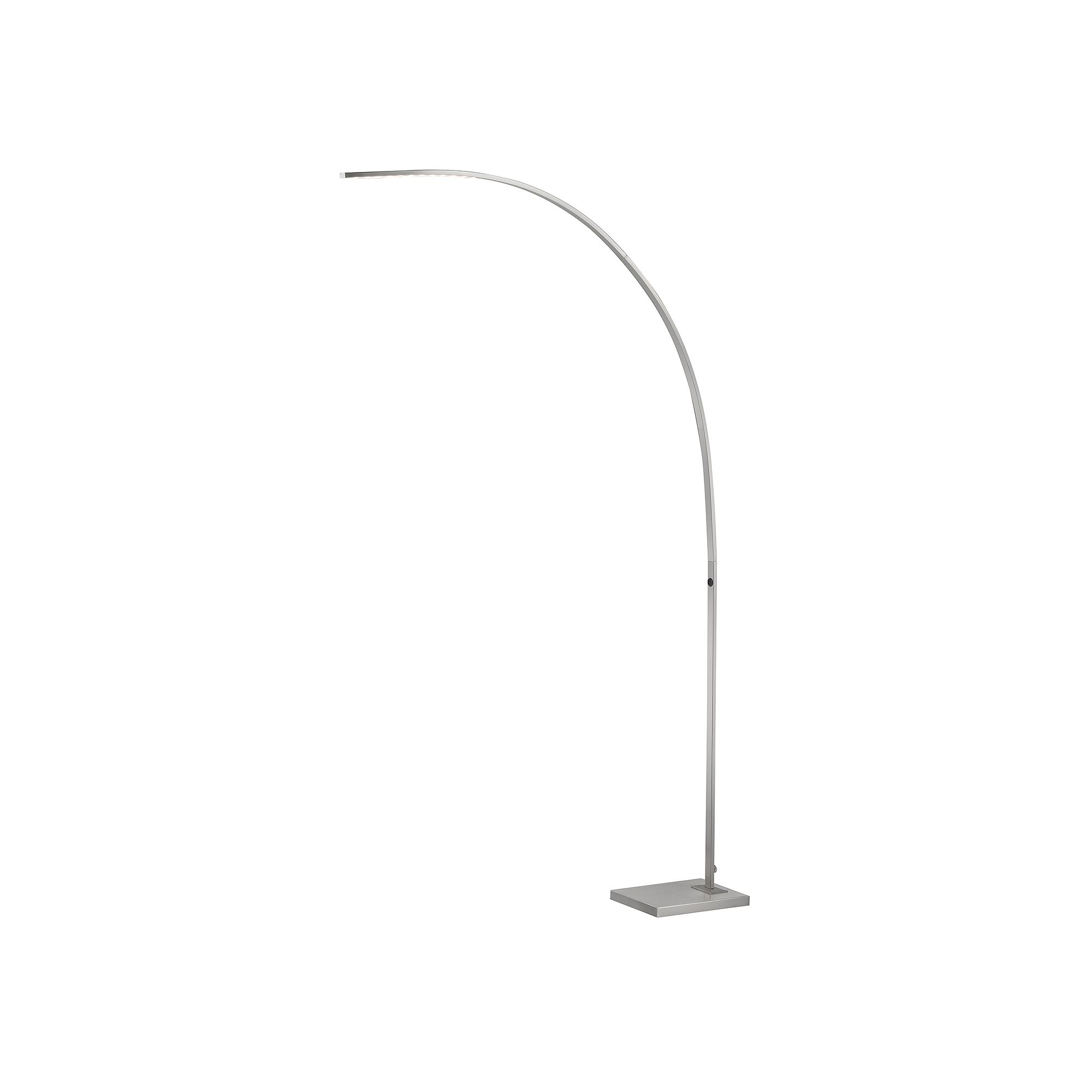 Adesso Sonic Arc Floor Lamp, Brushed Silver