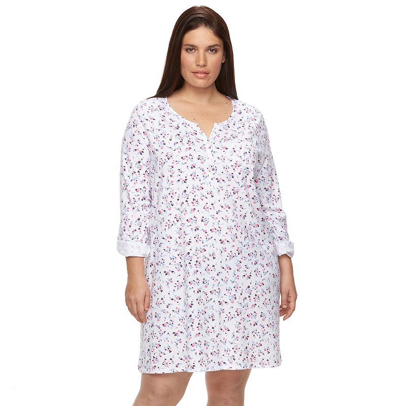 Plus Size Croft & Barrow Pajamas: Sweet Sunrise Knit Sleep Shirt