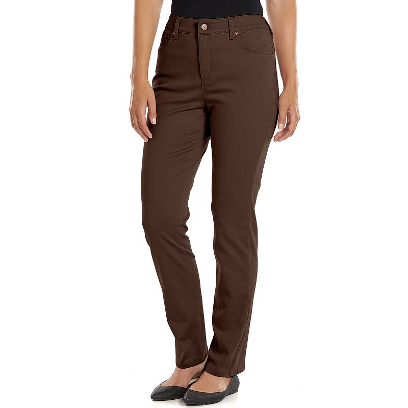 Gloria Vanderbilt Cotton Zipper Pants | Kohl's