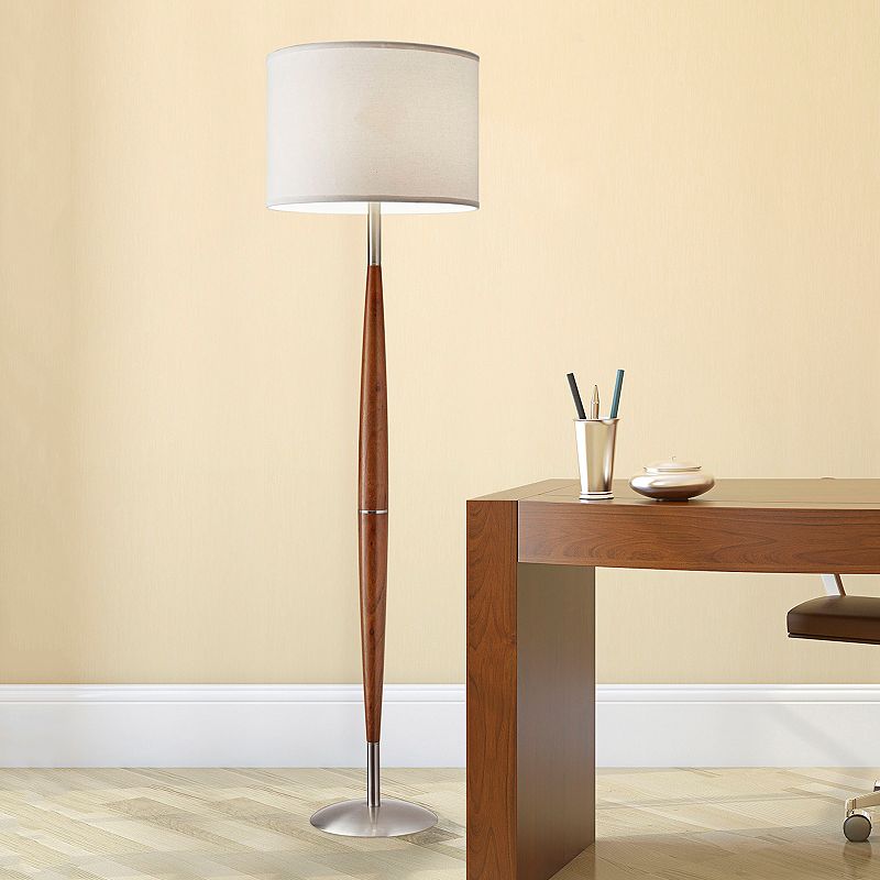 Adesso Hudson Floor Lamp  Maple Eucalyptus Wood